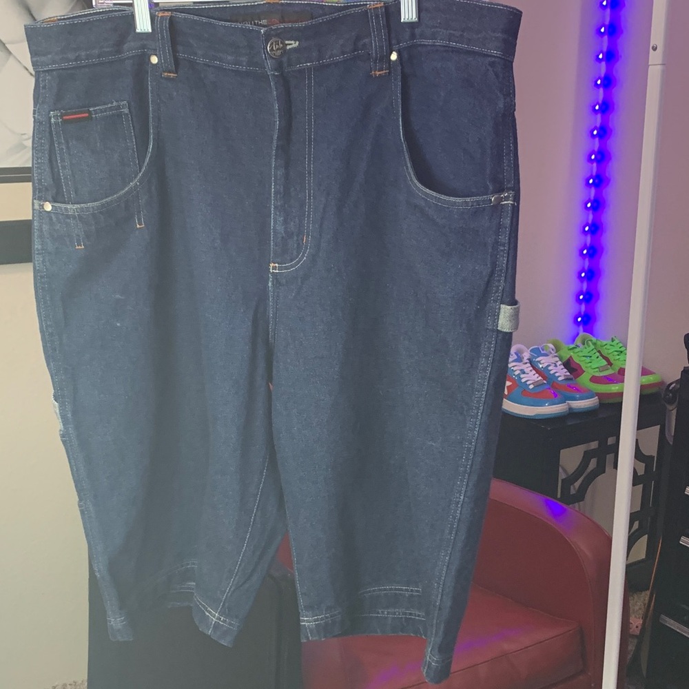Vintage FUBU Relaxed Fit Dark Blue Jean Shorts